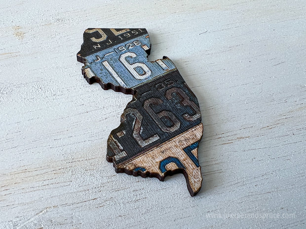 New Jersey Vintage License Plate Ornament Magnet