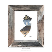 New Jersey Vintage License Plate Print