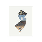 New Jersey Vintage License Plate Print