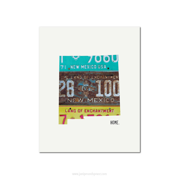 New Mexico Vintage License Plate Print