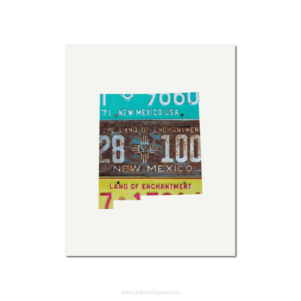 New Mexico Vintage License Plate Print