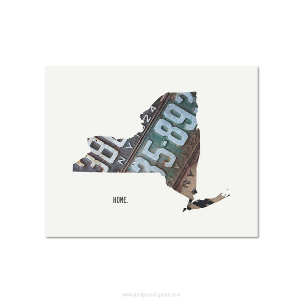 New York Vintage License Plate Print