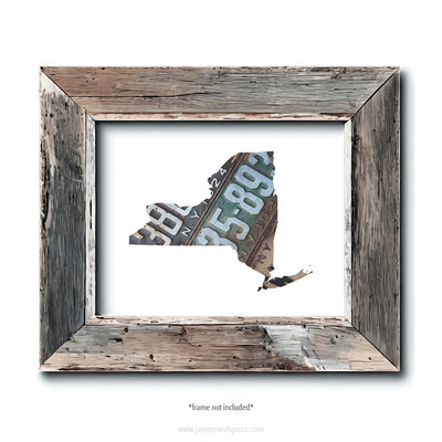 New York Vintage License Plate Print