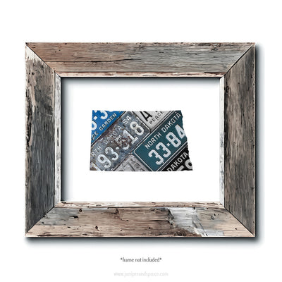 North Dakota Vintage License Plate Print