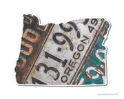 Oregon Vintage License Plates Vinyl Sticker