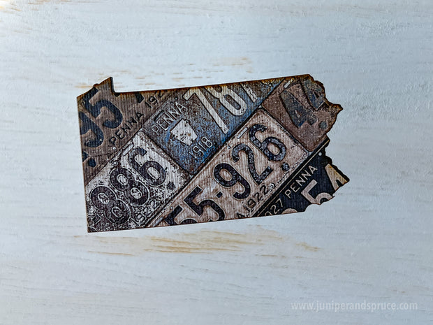 Pennsylvania Vintage License Plate Ornament Magnet