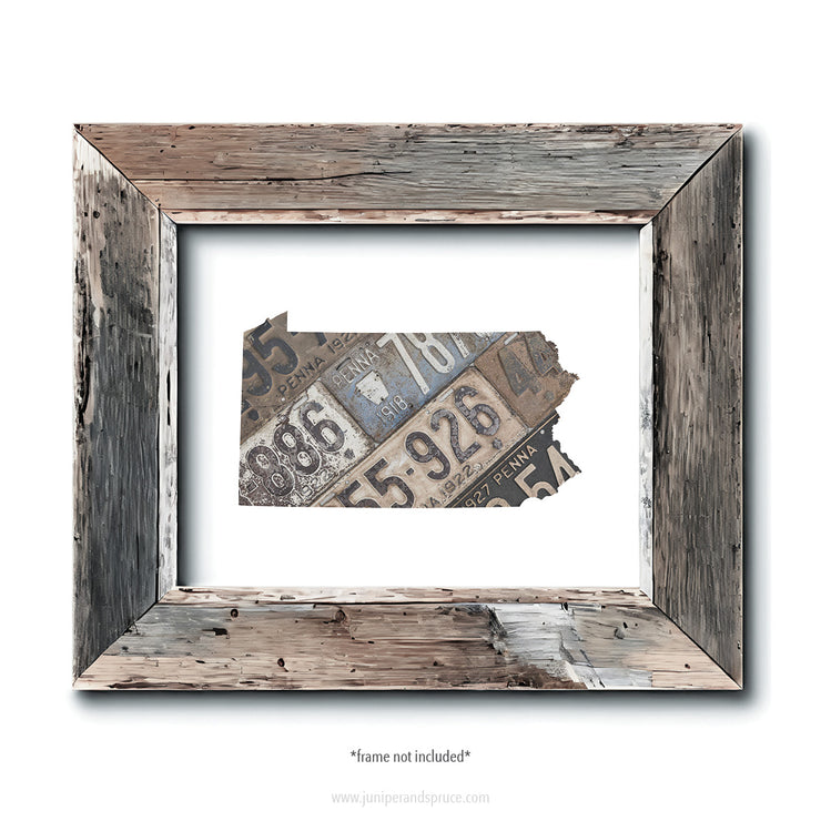 Pennsylvania Vintage License Plate Print