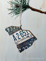 South Carolina Vintage License Plate Ornament Magnet