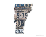 Vermont Vintage License Plates Vinyl Sticker