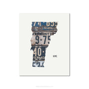 Vermont Vintage License Plate Print
