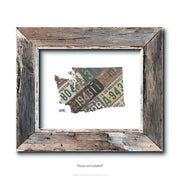 Washington Vintage License Plate Print