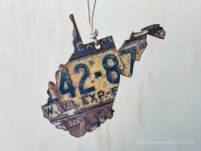 West Virginia Vintage License Plate Ornament Magnet