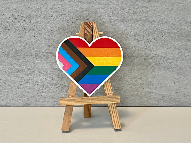 Inclusive Pride Heart Vinyl Sticker