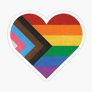 Inclusive Pride Heart Vinyl Sticker