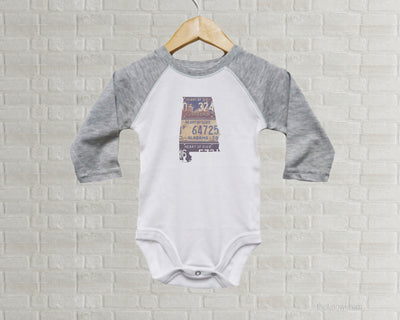 Alabama Baby Onesie | Romper | Vintage License Plate Art