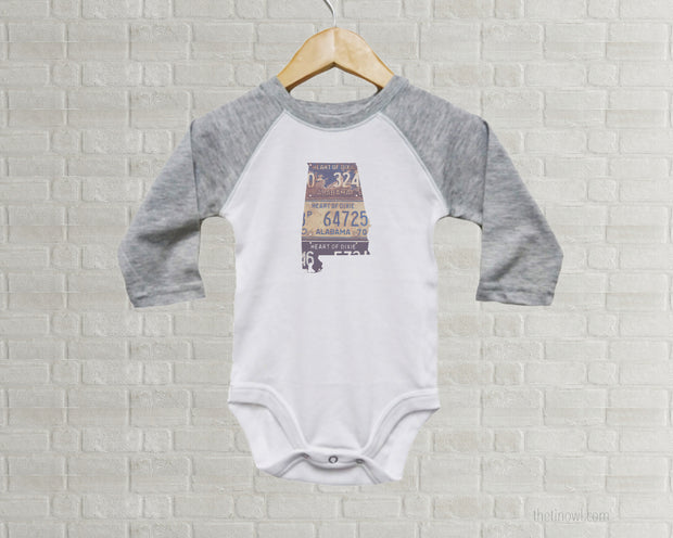 Alabama Baby Onesie | Romper | Vintage License Plate Art