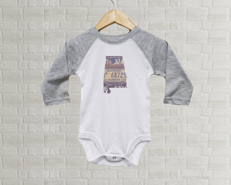Alabama Baby Onesie | Romper | Vintage License Plate Art