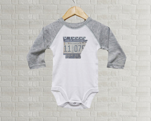 Arkansas Baby Onesie | Romper | Vintage License Plate Art