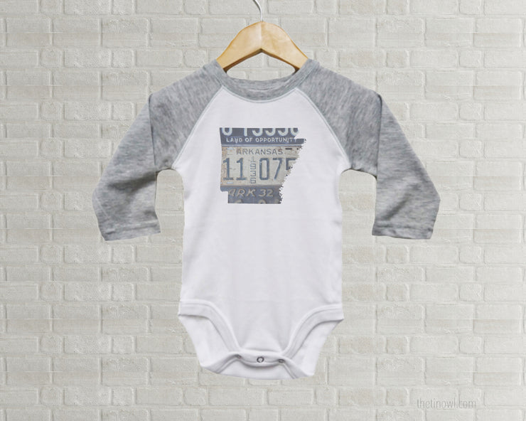 Arkansas Baby Onesie | Romper | Vintage License Plate Art