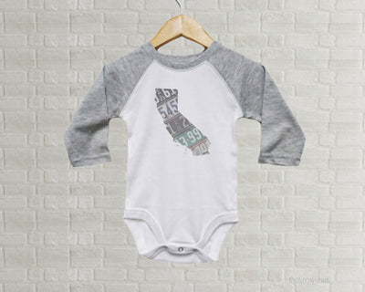 California Baby Onesie | Romper | Vintage License Plate Art