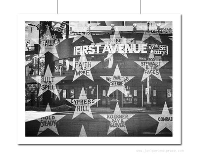 Minneapolis First Avenue Black and White - Photography Print