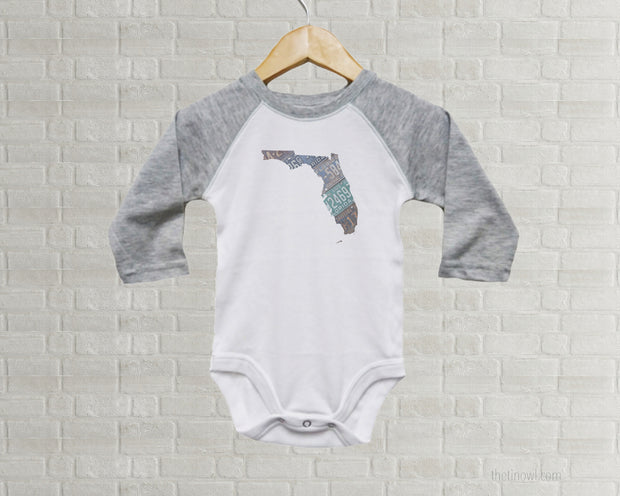 Florida Baby Onesie | Romper | Vintage License Plate Art