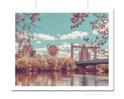 Minneapolis Grain Belt Sign and Hennepin Ave Bridge - Photography Print