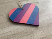 Bisexual Pride Ornament - Heart