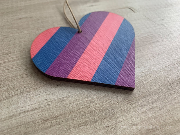 Bisexual Pride Ornament - Heart