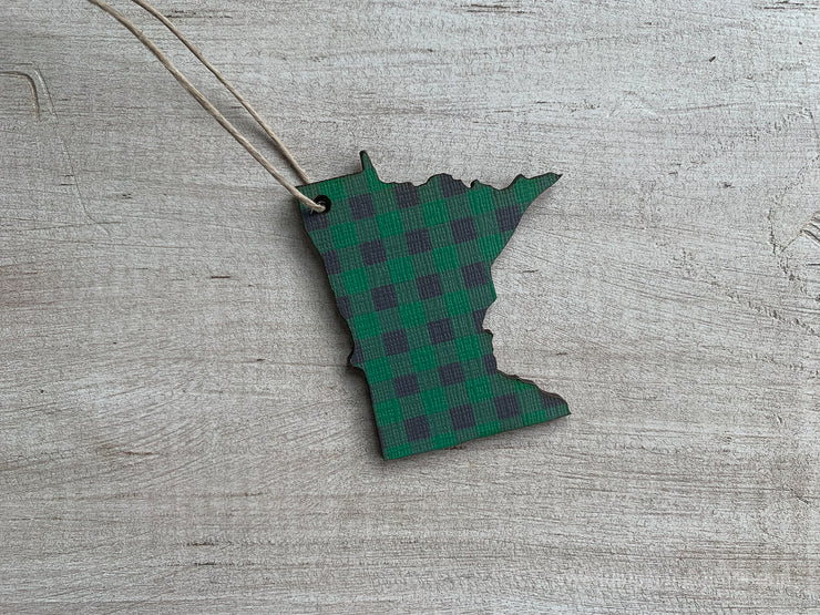 Minnesota Buffalo Plaid Ornament