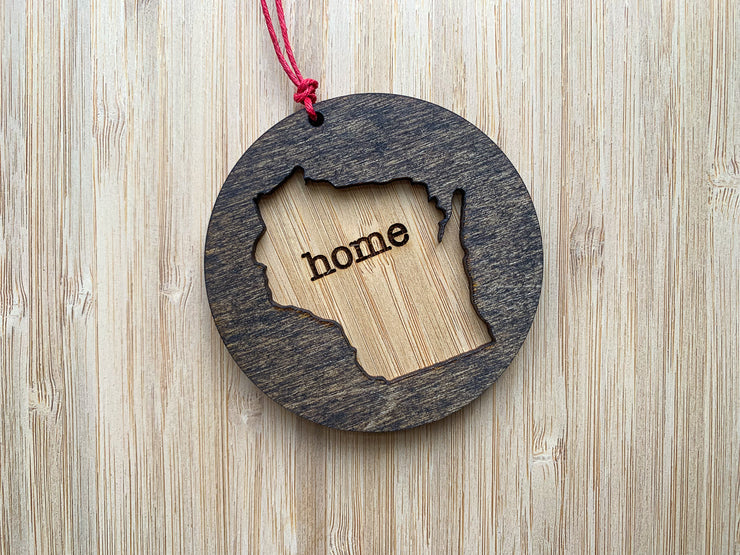 Wisconsin Wooden Ornament (Multiple Styles)