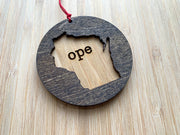Wisconsin Wooden Ornament (Multiple Styles)
