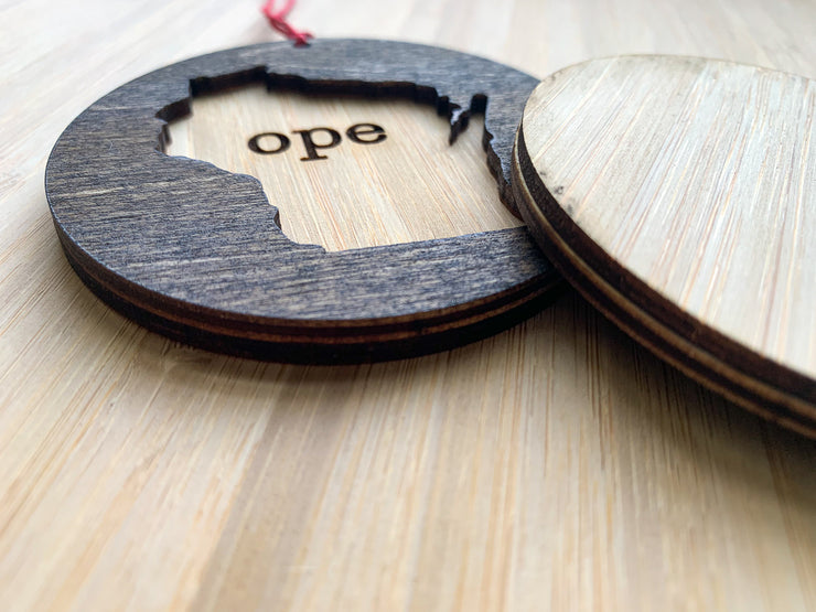 Wisconsin Wooden Ornament (Multiple Styles)