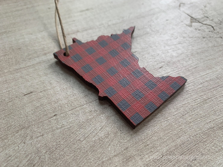 Minnesota Buffalo Plaid Ornament
