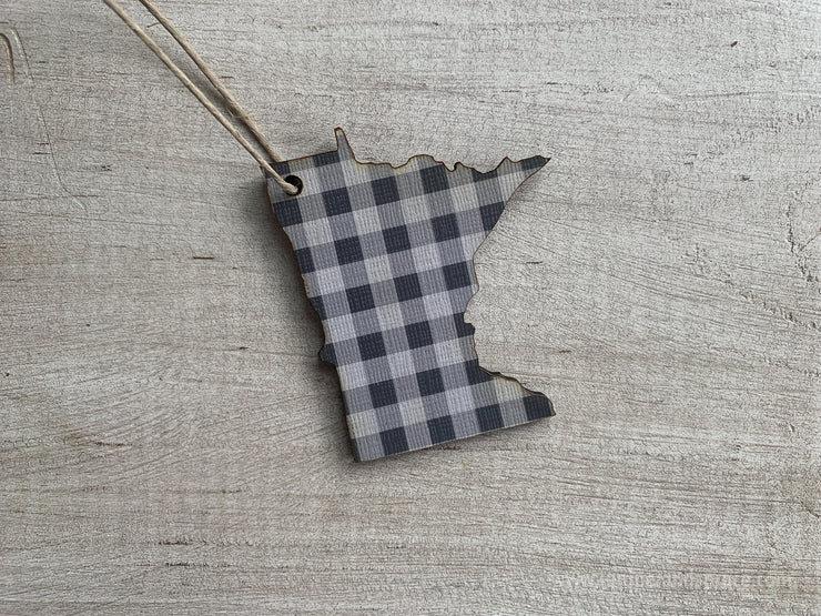 Minnesota Buffalo Plaid Ornament