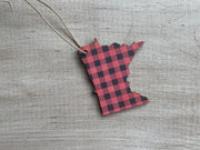 Minnesota Buffalo Plaid Ornament