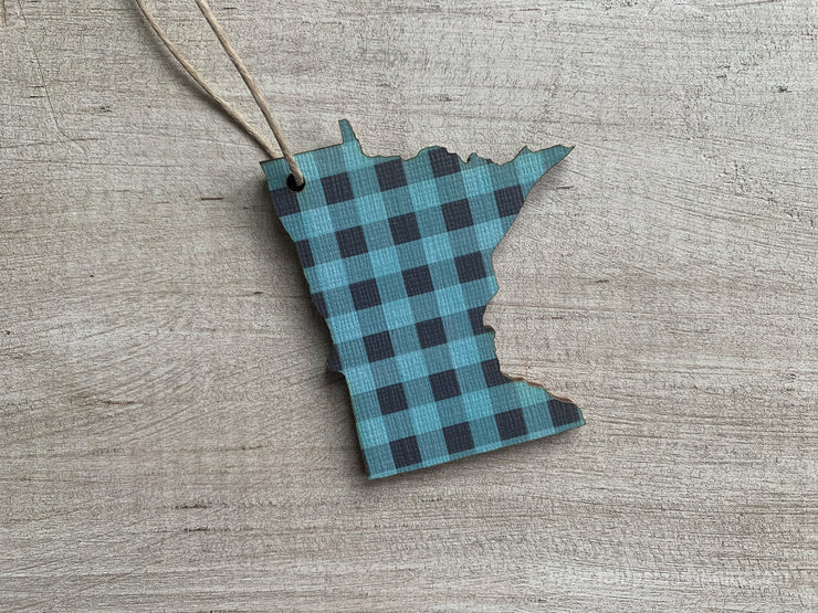 Minnesota Buffalo Plaid Ornament