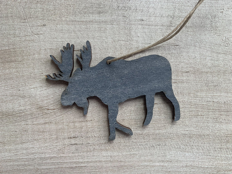 Moose Buffalo Plaid Ornament