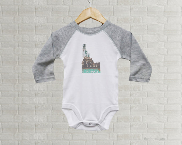 Idaho Baby Onesie | Romper | Vintage License Plate Art