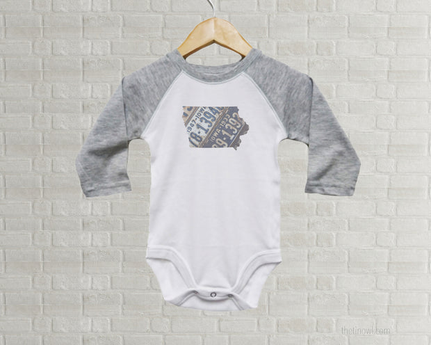 Iowa Baby Onesie | Romper | Vintage License Plate Art