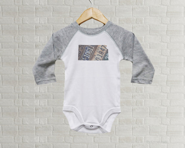Kansas Baby Onesie | Romper | Vintage License Plate Art