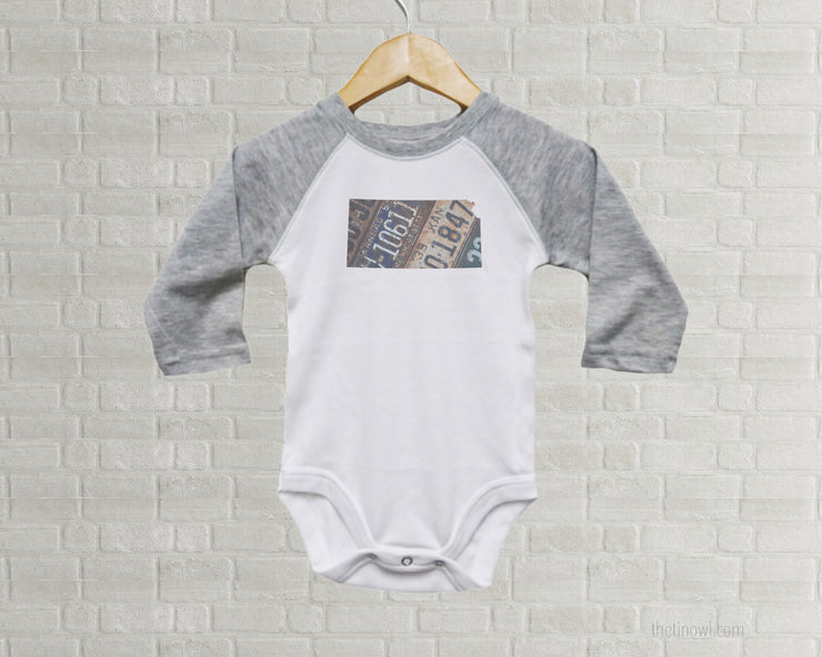 Kansas Baby Onesie | Romper | Vintage License Plate Art