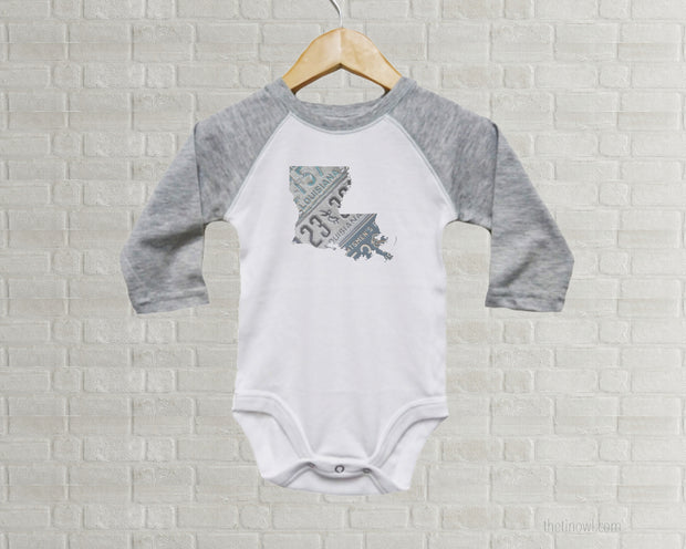 Louisiana Baby Onesie | Romper | Vintage License Plate Art