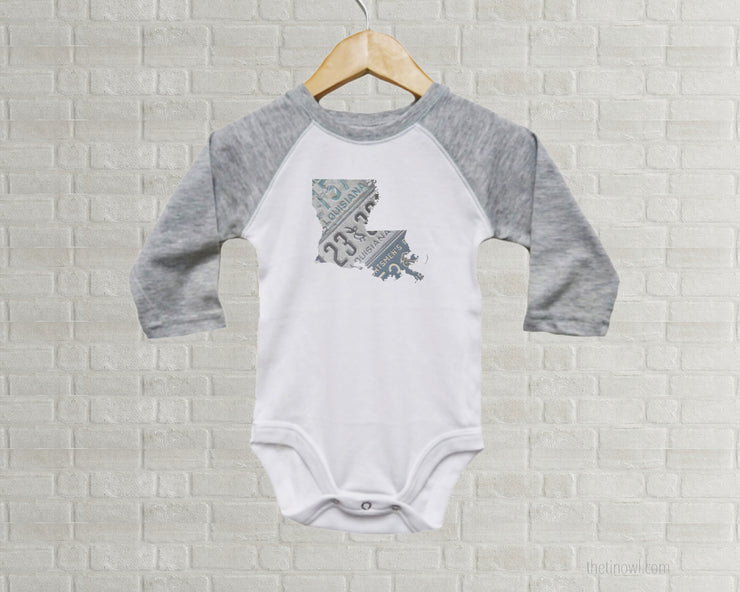 Louisiana Baby Onesie | Romper | Vintage License Plate Art