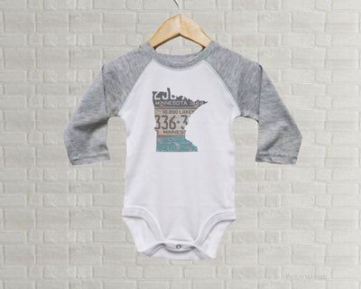 Minnesota Baby Onesie | Romper | Vintage License Plate Art