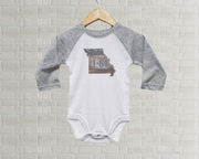 Missouri Baby Onesie | Romper | Vintage License Plate Art