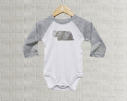 Nebraska Baby Onesie | Romper | Vintage License Plate Art