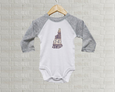 New Hampshire Baby Onesie | Romper | Vintage License Plate Art
