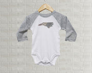 North Carolina Baby Onesie | Romper | Vintage License Plate Art