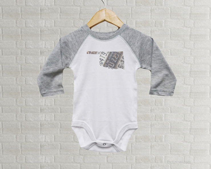 Oklahoma Baby Onesie | Romper | Vintage License Plate Art